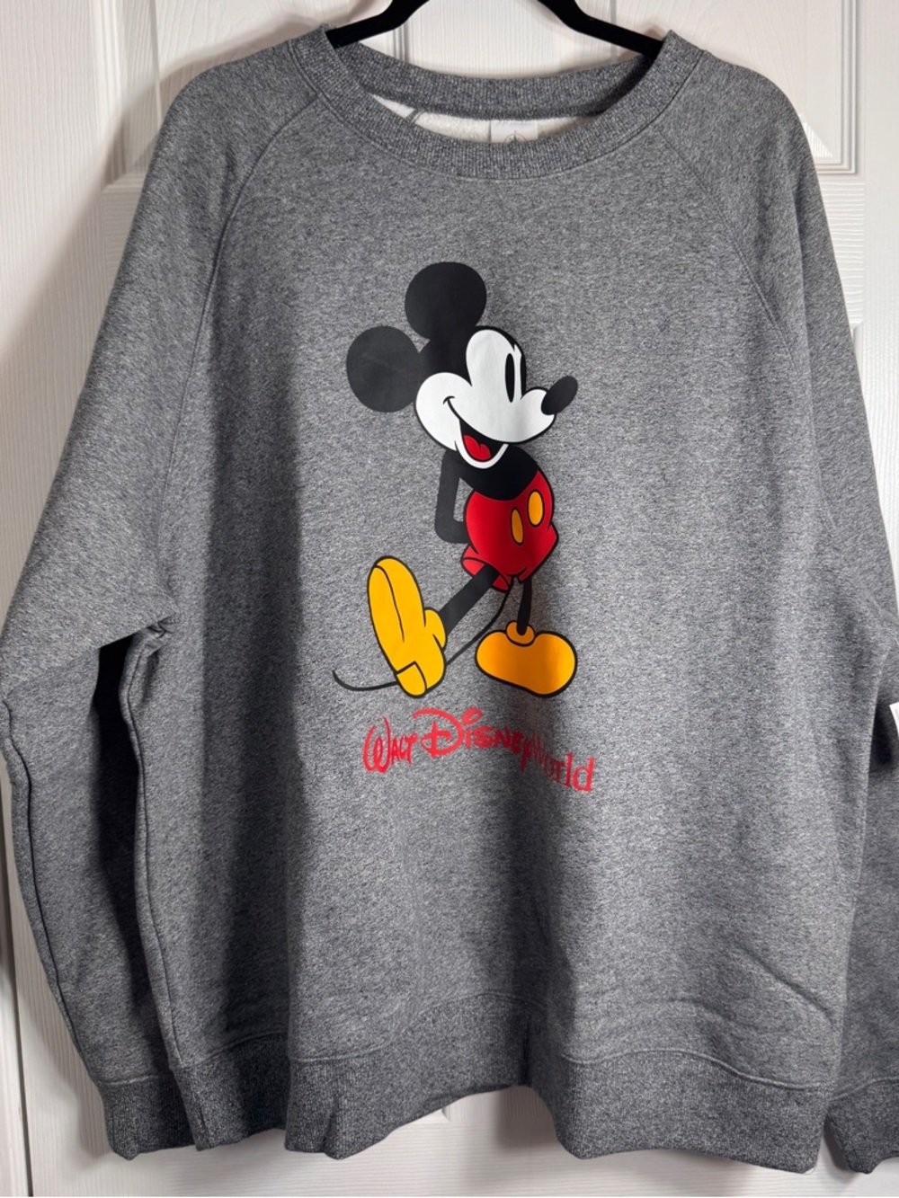 NWT Disney Parks Mickey Mouse Classic Gray Pullover Sweatshirt XXL